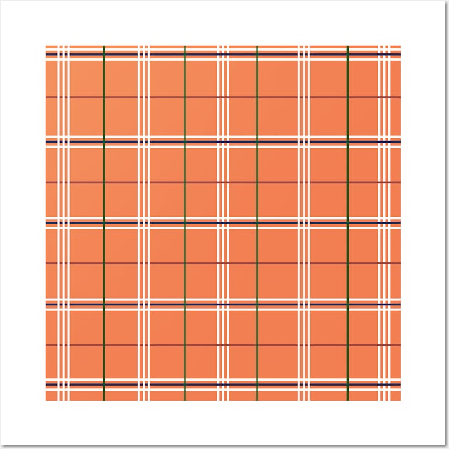 Tangerine Plaid Wall Art by PSCSCo